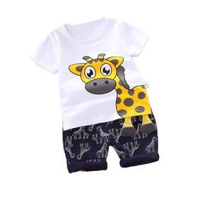 Ropa de Moda Infantil, Traje de Pantalones Cortos Baratos para Bebé, Trajes de Algodón Negro para Niños de China - Product Image 1