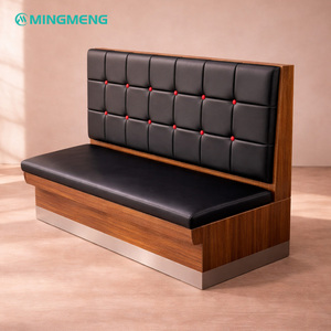 Modern Modern Restaurant Bench With PU Leather Upholstery Wood <b>Frame</b> Durable Commercial Furniture for Cafes Bars Dining - Product Image 1