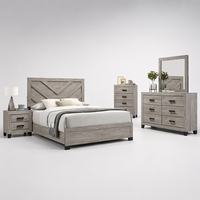 Ensemble de chambre à coucher personnalisable King-Size : Lit, Table de Chevet, Coiffeuse, Armoire – Mobilier Moderne YIFAN Ajustable pour Appartements et Hôtels