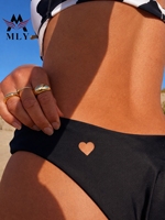 Op maat gemaakte bikini's groothandel hartvormige cut-out detail badkleding & strandkleding dames tweedelige badpak OEM service