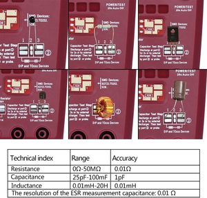 Testeur de transistors Bside ESR02 Pro Haute précision 9V DC Vérificateur de composants SMD Mega328 <span class=keywords><strong>NPN</strong></span>/PNP Diode Résistance Inductance - Product Image 5
