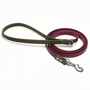 Tali hewan peliharaan lapisan karet tebal timah garis panjang Bio warna unik sesuai pesanan kerah dan tali anjing Schutzhund/tangan Pvc dapat disesuaikan - Product Image 3