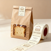 Autocollants de logo pour boulangerie, sacs de cuisson pour chocolat, boîtes à gâteaux, emballages de desserts, vinyle résistant à la chaleur, imperméable, avec code-barres inviolable