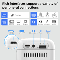 Mini projecteur WOWOTO pour téléphone, 150 ANSI lumens, projecteur de poche 4K DLP à courte focale, USB WIFI, pour cadeau promotionnel