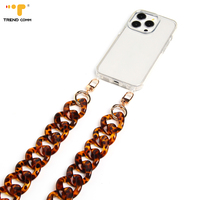 Élégant Coloré Acrylique Bracelet Collier Téléphone Charme Résine Chaîne de Téléphone Portable Conception Personnalisée