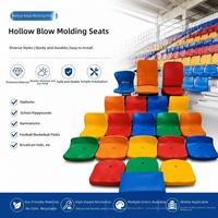 Sièges de tribune rétractables pour stades extérieurs, chaises de gradins creuses en métal moulé par soufflage pour terrains de football et sports scolaires