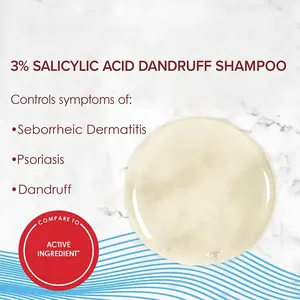 Label pribadi penjualan terbaik anti-rambut rontok anti-ketombe sampo Vegan organik 3% asam salisilat perawatan Psoriasis kulit kepala sehari-hari - Product Image 3