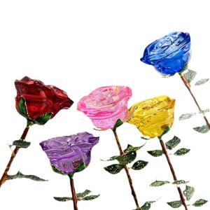 Nuevo Arribo: Rosa de Cristal ROMÁNTICA, Regalo Artesanal Personalizado para Novia, Cumpleaños, Festival Qixi, Decoración para Sala de Estar, Vino - Product Image 5