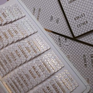 Etiquetas Adhesivas <span class=keywords><strong>Grandes</strong></span> con <span class=keywords><strong>Letras</strong></span> en Relieve Doradas, Laminadas, para la <span class=keywords><strong>Biblia</strong></span>, para Mujeres y Hombres - Product Image 3