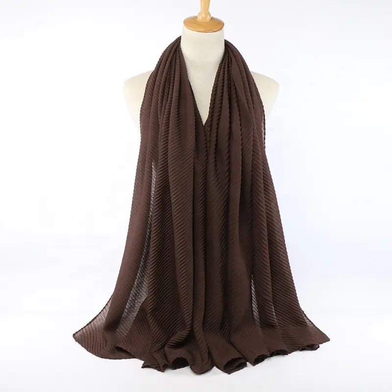 cheap price mix color wholesale scarf women oversize plain color crumple shawls comfortable soft cotton scarf