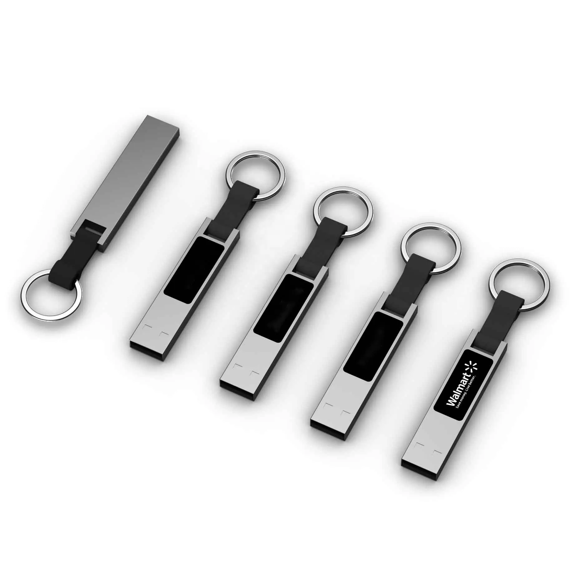 Groothandel Metalen Sleutelhanger Usb Flash Memory Stick Met Led Light Up Logo Pendrive 4Gb 8Gb 16Gb 32Gb Promotie Cadeau Usb
