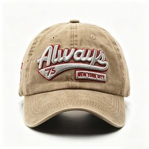 Gorra de Béisbol Vintage de Algodón Lavado, Bordada, Estilo Desgastado, Ajustable, con Cierre a Presión, para Uso Diario y Moda Urbana - Product Image 3