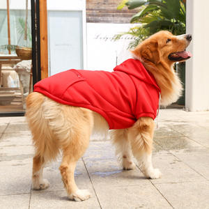 Sudadera con capucha grande y sencilla para perro, ropa para mascotas, suéteres con bolsillo con cremallera, suéter de lana suave y moderno para perro con bolsillo grande - Product Image 6
