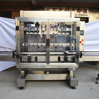 Ligne d'embouteillage automatique à 6 têtes entraînée par un servomoteur, machine de remplissage et de bouchage à pistons multi-buses pour shampoing et détergent