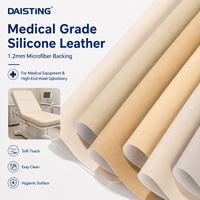 Cuero Sintético de Silicona de Grado Médico, Lámina de Cuero Vegano de Microfibra, Tela de Cuero Sintético de Lujo para Tapicería de Hospitales y Hoteles, OEM