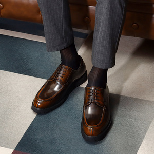Vente directe d'usine de chaussures en cuir véritable pour hommes, couleur noire, chaussures décontractées, chaussures de bureau formelles, chaussures de mariage - Product Image 2