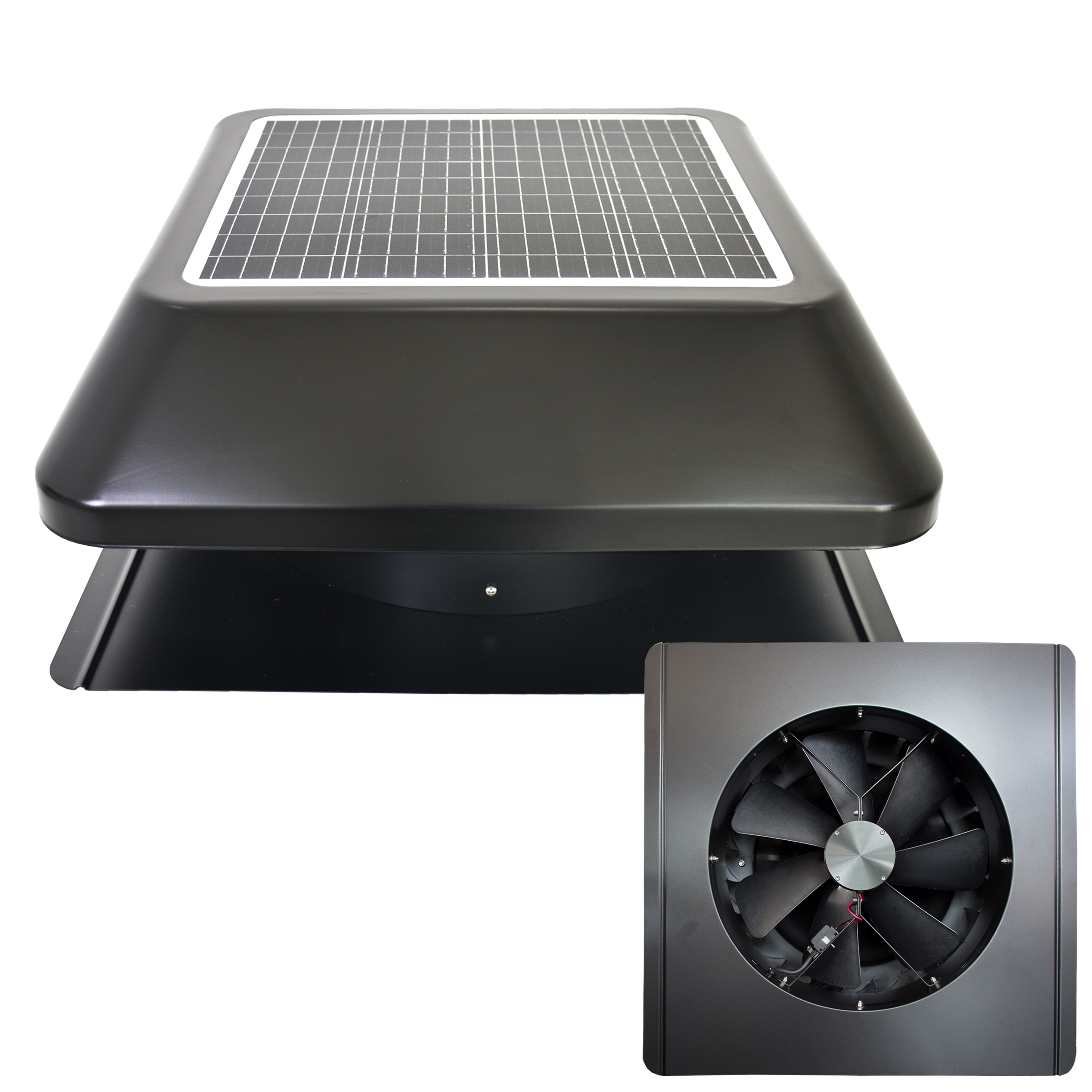 Strumenti industriali Eco sfiato soffitta timpano di scarico termico prodotto 12 ''ventilazione aria solare estrattore soffitto motore a corrente continua ventilatore da tetto