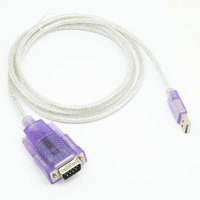 Personalización de fábrica CH340/PL2303/FTDI Chip USB a RS232 Cable serie USB a DB9 Pin COM Puerto USB a RS232 Convertidor