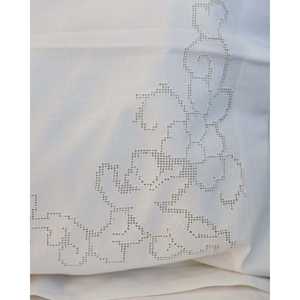 Mirellas 3pcs <b>Double</b> King <b>Bed</b> Sheet Set with Angels Embroidered Sicilian Thread Flat and Fitted Sheets Cotton <b>Bedding</b> - Product Image 4