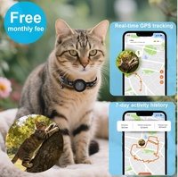 Collar con Rastreador GPS para Gatos, Mini Rastreador GPS para Perros, Sin Cuota Mensual, Localizador Inteligente de Actividad para Mascotas, Funciona con Apple iOS Find My