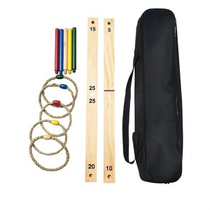 <span class=keywords><strong>Jeu</strong></span> <span class=keywords><strong>de</strong></span> lancer d'anneaux en bois avec sac <span class=keywords><strong>de</strong></span> transport pour la famille, intérieur, extérieur, cour, fête, pelouse, jardin, plaisir pour enfants et adultes - Product Image 2
