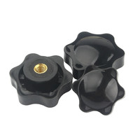 Plastic Head Nylon Hexagon Star Torx Head M4 M5 M6 M8 M0 M12 1/4 Inch Knob Thumb Nut with Through Blind Hole Brass Steel Thread