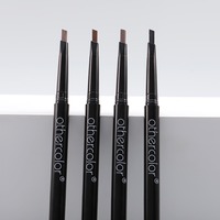 Crayon à sourcils rétractable fin à marque privée, 4 teintes, waterproof, longue tenue, logo personnalisé, cosmétiques en gros