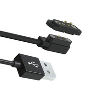 Fabricante de China Cable magnético Pogo 2 pines ángulo recto macho y hembra Pogo Pin carga Cable USB conector de cargador