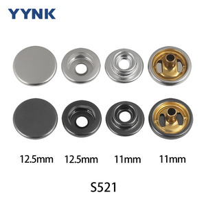 Nieuw Type Heavy Duty 12.5Mm Persbevestigingsmiddelen Custom Logo Metaal 4 Delen Drukknoop Voor Doek Leren Jas Broek - Product Image 2