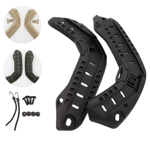 Riel para casco ABS Adaptador de casco táctico Riel lateral con tornillos de montaje de cordón Accesorios Soporte Riel lateral de casco hueco rápido - Product Image 1
