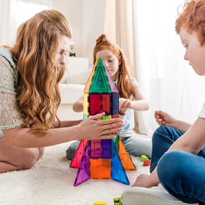 Wholesale High Quality Acrylic Magnetic Stacking Educational Toys Colorful Building Tiles Famous Buildings Theme 5-7 Years Play - Product Image 3