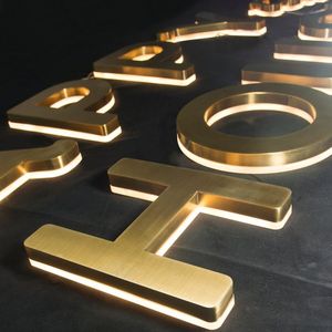 Letreros Personalizables de Acero Inoxidable con Retroiluminación LED OEM/ODM de Daco Sign para Restaurantes de Comida Rápida y Cafeterías - Diseño, Iluminación y Decoración Gratuitos - Product Image 1