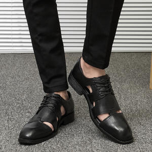 รองเท้าแตะหนังวัวแบบผูกเชือก ปิดนิ้วเท้า ระบายอากาศได้ดี กันลื่น สำหรับผู้ชายวัยกลางคนและผู้สูงอายุ รุ่นซัมเมอร์ นิว แด๊ด - Product Image 2