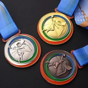 QIUYAN CULTURE Bicicleta 3D personalizada para bicicleta Ciclismo Medallas Pistola Negro Plata <span class=keywords><strong>Esmalte</strong></span> suave con impresión UV y técnica de chapado - Product Image 5