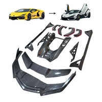 Bodykit Serat Karbon Kering Gaya DK untuk Lamborghini Revuelto 2025 Lip Depan Side Skirt Diffuser Belakang Aksesoris Modifikasi Mobil