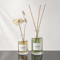 Bouteille diffuseur de parfum en verre cylindrique droit 50ml 90ml 100ml 150ml 180ml 200ml 220ml 300ml avec logo personnalisé pour emballage de parfum