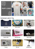 Grosir Kualitas Tinggi Kamisas Kosong 100% Katun Kaus Cetak Kustom Polos T-shirt Logo Dicetak Hitam