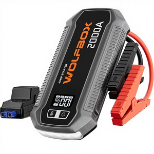 WOLFBOX 2000A 44.4Wh 45W 12V Arrancador de Coches Portátil con Pantalla LED para Motores de 7L/6L Negro/Gris - Product Image 1