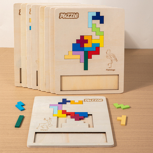 Jeu de puzzle <span class=keywords><strong>Tangram</strong></span> pour enfants, jouet éducatif pour développer l'intelligence précoce des garçons et des filles, puzzle russe - Product Image 5