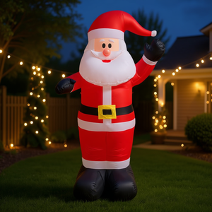 Santa Claus Inflable de 8 pies, Decoración Navideña para Jardín con Luces, Material de Poliéster para Decoración de Jardín - Product Image 2