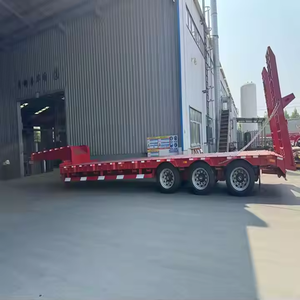 Semirremolque de plataforma baja desmontable de alta calidad con 3 ejes, 60, 80, 100 toneladas, de fábrica china - Product Image 2