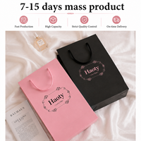 Sacs de luxe personnalisés en papier écologique rose, noir, anthracite, avec logo personnalisé, pour emballage, shopping, format A4, mignons et élégants