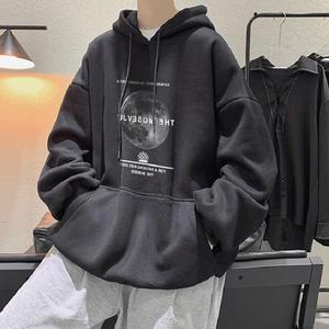 Sweat-shirt à capuche épais en polaire pour homme et femme, imprimé, décontracté, ample, pour le quotidien, printemps-automne - Product Image 2