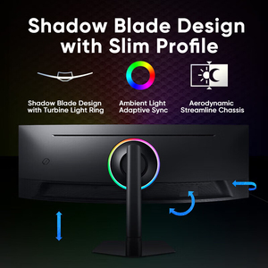 <span class=keywords><strong>Samsung</strong></span> S49CG954EC 49 pouces 240Hz double moniteur de jeu 2K écran <span class=keywords><strong>incurvé</strong></span> Ultra large écran d'<span class=keywords><strong>ordinateur</strong></span> de bureau - Product Image 3