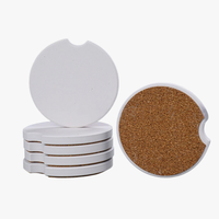Sous-verres et tapis en céramique écologiques personnalisés de 8 mm d'épaisseur, diamètre 65 mm, pour cadeaux promotionnels en gros