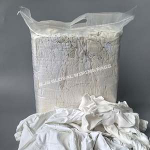 Trapos de Felpa Blancos Reciclados de 50-110 CM, 100% Algodón Blanco Puro, Trapos Lavados Reutilizables para Limpieza - Product Image 1