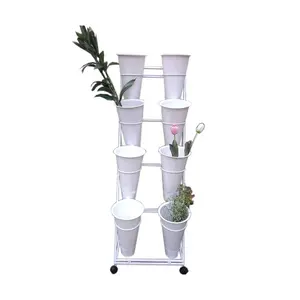 flower bucket plastic pot display shelf flower display unit