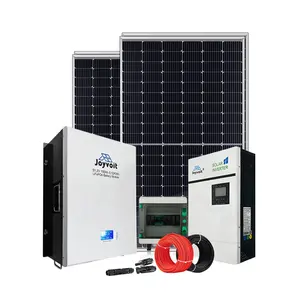 10KWオフグリッド太陽光発電セットリチウム電池、5KW単相MPPTインバーターDC48VからAC120V、10〜20ユニットモノパネル