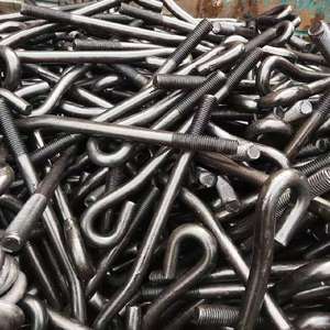 Boulons de fondation à crochet de type L Filetage UNC oxyde noir Boulon d'ancrage chimique en béton en forme de J à haute résistance - Product Image 3