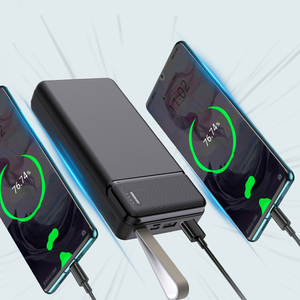 พาวเวอร์แบงค์ความจุสูง ช่องเสียบ Type-C ชาร์จเร็ว พอร์ต USB คู่ ความจุ 30000 มิลลิแอมป์ พร้อมสายคล้อง - Product Image 1